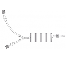 Extensor conector espiralado em Y